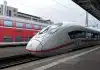 silver and red bullet train