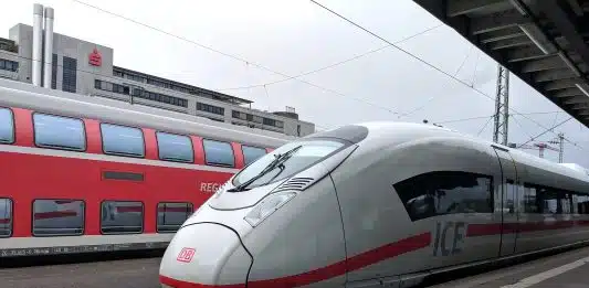 silver and red bullet train