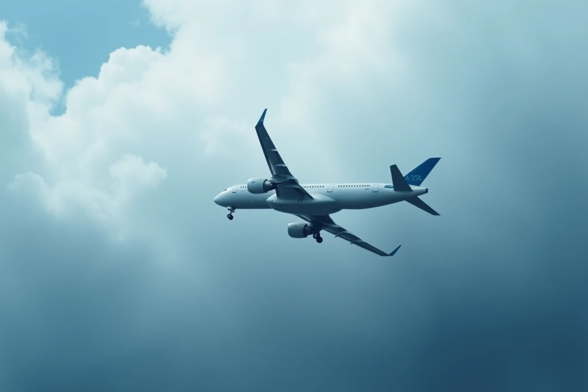 Avion commercial en vol identifiable pour le suivi radar aérien en temps réel