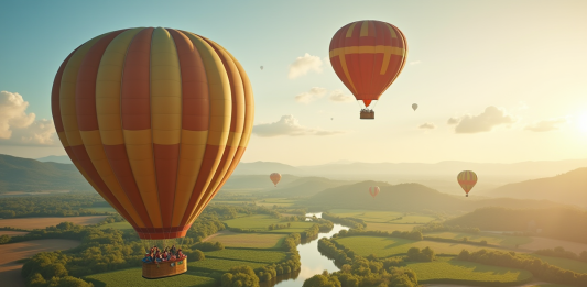 Top 10 des vacances familiales insolites en France pour sortir des sentiers battus Famille en montgolfière sur les vignobles en France