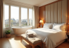 Chambre d'hôtel luxe à Paris avec jacuzzi et lumière naturelle