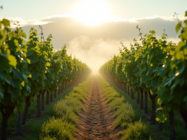 Voyage au coeur de la Bourgogne : entre nature et patrimoine Vignes en Bourgogne au matin avec brume et soleil